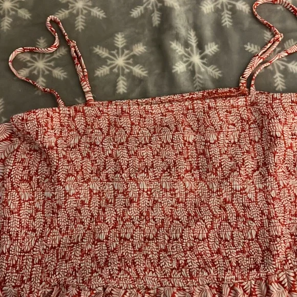 EUC loft tie back beach dress - Picture 2 of 5